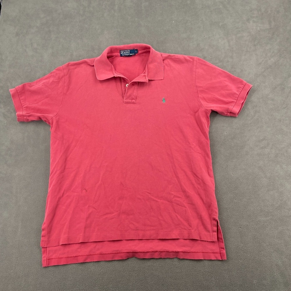 Polo Ralph Lauren Golf Polo Shirt Mensâ Large Pink Cotton Embroidered Pony Logo